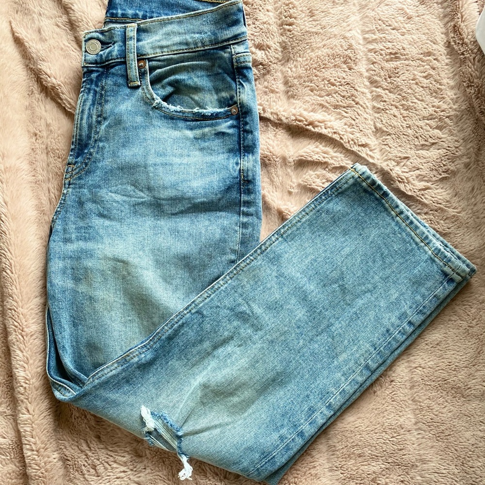 size 27 high waist gap straight jean, petite